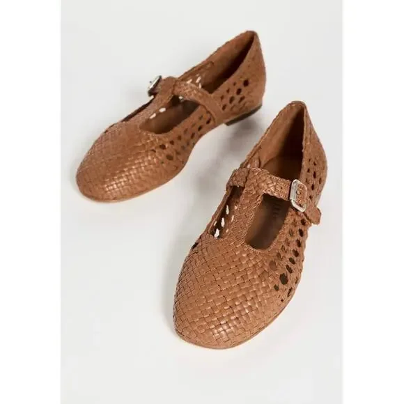 New Freda Salvador Women's Fiona Flats, Caramel Woven, Tan, Brown, Size 9 - Picture 4 of 6